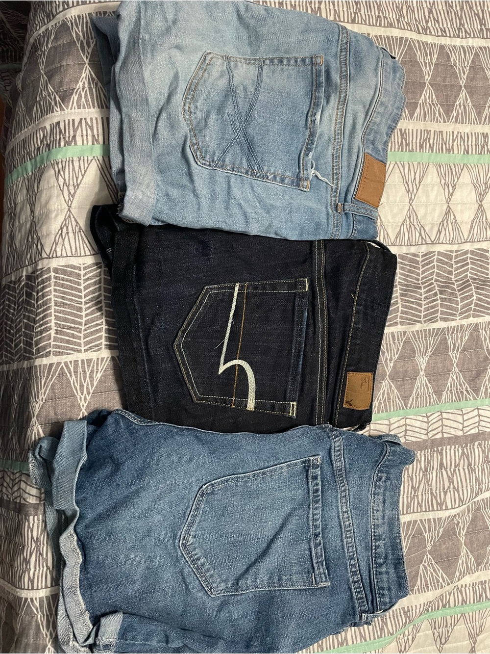 Three Denim Jeans Bundle - Light & Dark Wash